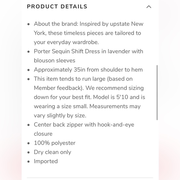 tyler böe Porter Sequin Shift Dress in Lavender, Size Large, NWT - Picture 16 of 17